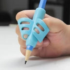 1Pc Children Pencil Holder Tools Silicone Two Finger Ergonomic Posture Correction Tools Pencil Grip Writing Aid Grip(random color)