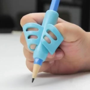 1Pc Children Pencil Holder Tools Silicone Two Finger Ergonomic Posture Correction Tools Pencil Grip Writing Aid Grip(random color)