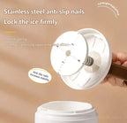 Manual Ice Shaver & Gola Ganda Maker – Portable Ice Crusher Machine for Home Use with Stainless Steel Blades
