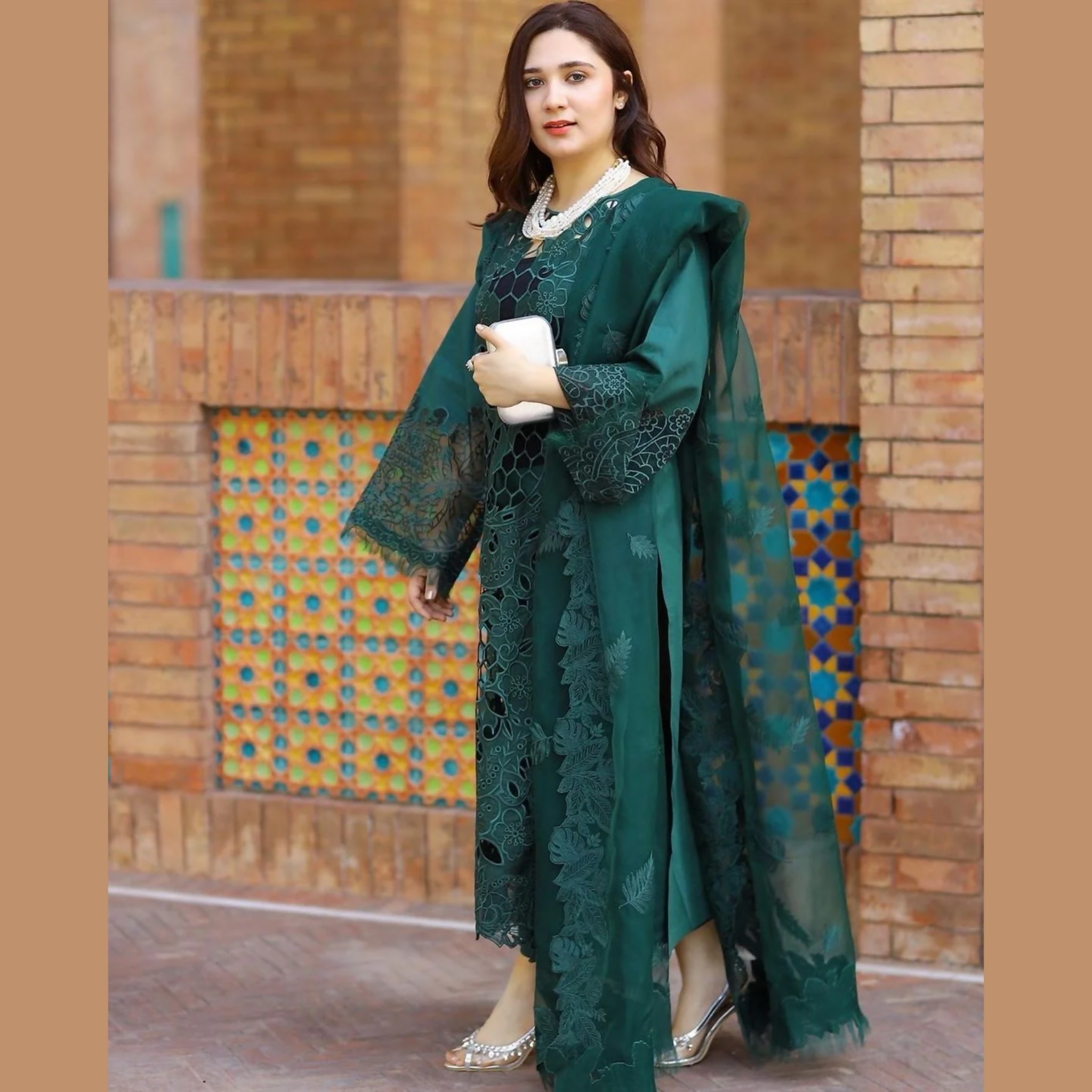 Unstitched Suit, Bin Ilyas Three Piece Luxury, Premium Pure Lawn Fabric