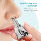 Mini Portable Stainless Steel Nose Hair Trimmer – Manual Safe Grooming Tool for Men & Women