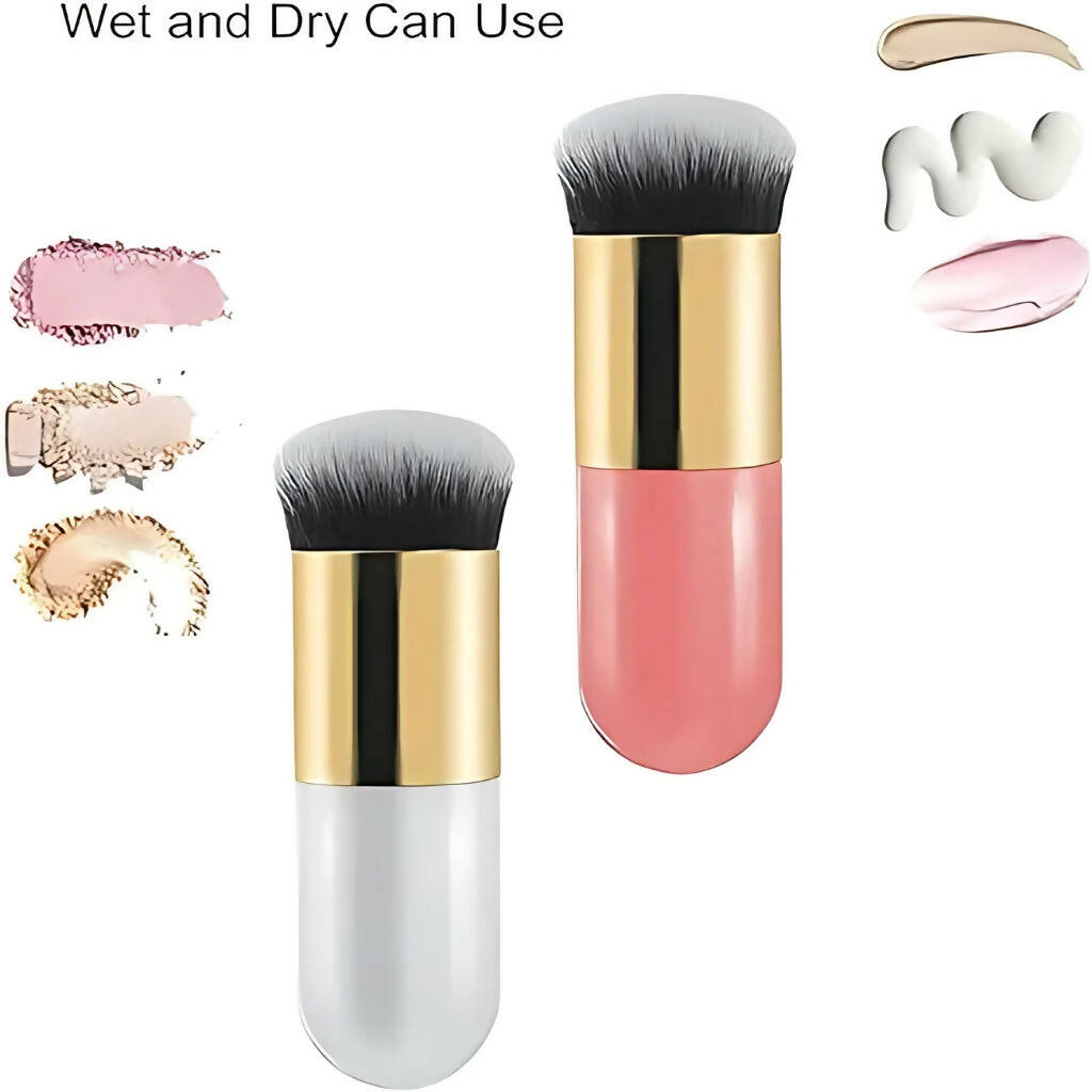 Chubby Pier Foundation Brush, Soft Bristles & Flat Head, for Women