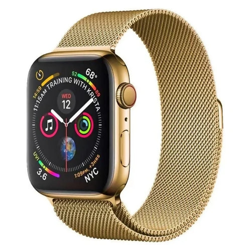 Gold | Apple Watch Milanese Magnetic Loop Strap | Stainless Steel Band | 42mm / 44mm / 45mm