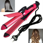 2-in-1 Hair Styler, Straightener & Curler, Quick Heat, for All Hair Types