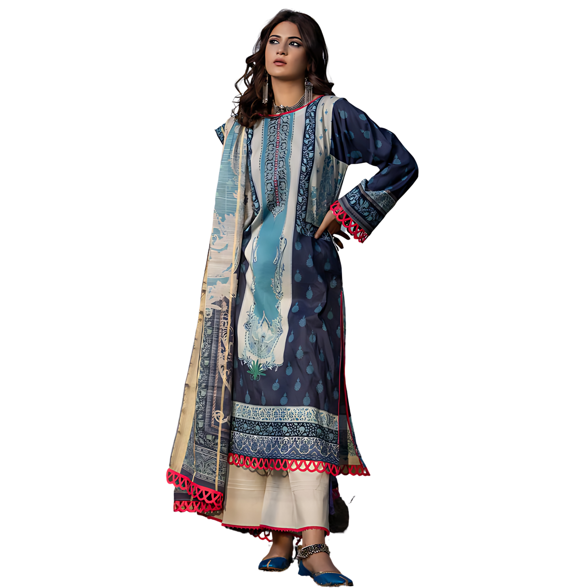 Unstitched Lawn Suit