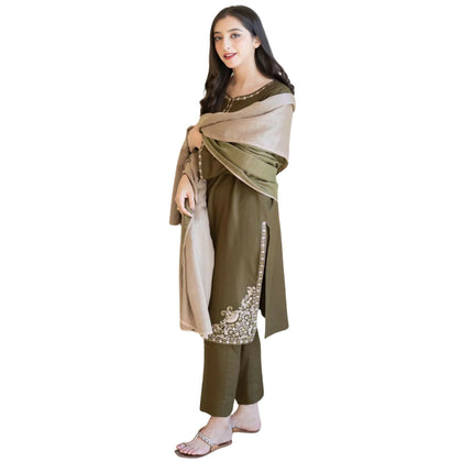 Dhanak 3pc Embroidered Shirt Set