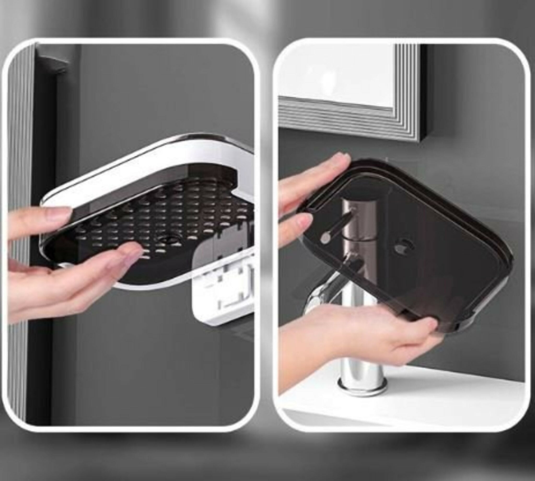 Wall Mounted Soap Holder with Draining Tray