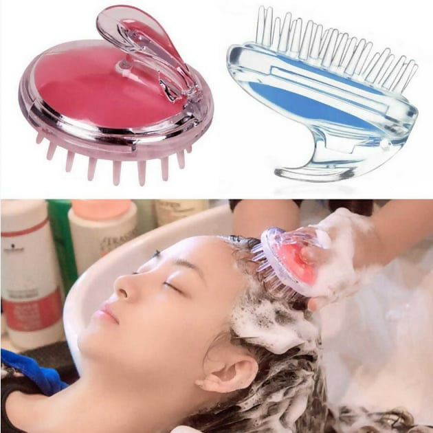 Hair Wash Brush & Scalp Massage Comb – Anti-Dandruff Haircare Brush with Soft Silicone Bristles | Deep Scalp Cleanser, Hair Growth Massager, Anti-Itch, Anti-Hair Fall