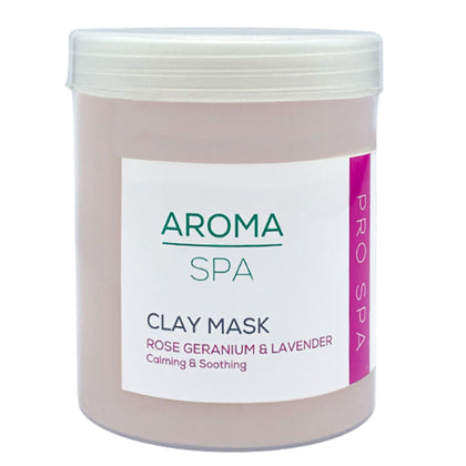 Clay Mask, Calming & Soothing Rose Geranium & Lavender, for Hands, Feet & Body