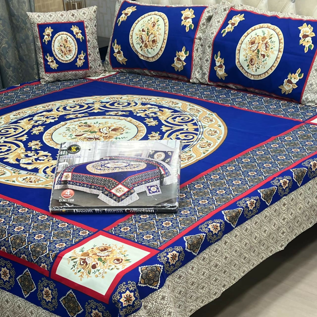 3 D PANAL BEDSHEET CRYSTAL COTTON