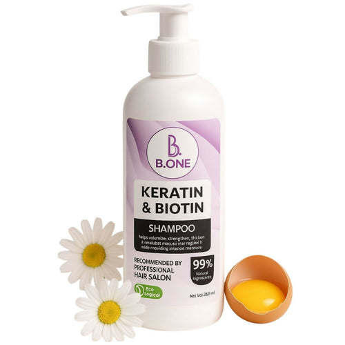 B.ONE Keratin Shampoo 360ml, Smooth, Frizz-Free Hair