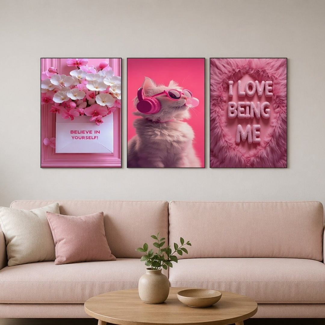 Neon aesthetic wall frames for gaming room bedroom and office