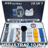 H50 Ultra Smartwatch, 10 in 1 watch straps with Airpods Pro 5
