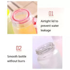 Pink Frosted Glass Water Bottle | Leak-Proof Insulated Bottle with Hello Master Decal Logo | 400ml