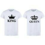 Combo Of King, Queen, Prince & Princes Style White T-Shirt with Cute Design