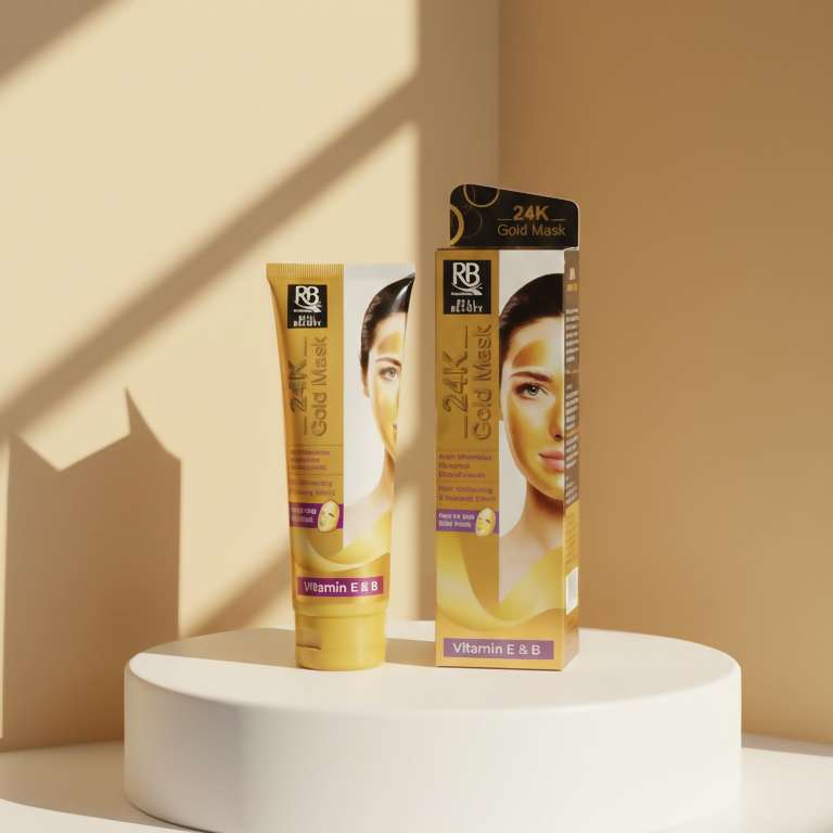 RB Cosmetics Real Beauty 24K Gold Mask | Hydrating & Brightening | Luxury Skincare Treatment | Origina