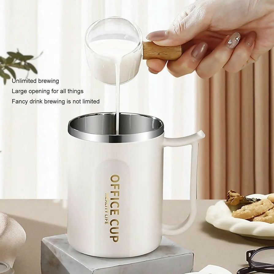 Stainless Steel Coffee Mug | Insulated | Anti‑Slip Bottom | With Spoon | Office & Home Us
