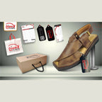 LASINA Kaptaan Brown Shaded Chappal