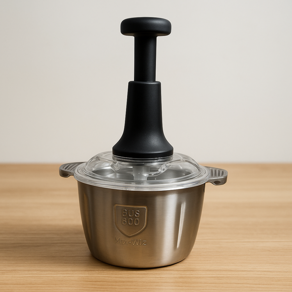 2L Manual Food Chopper | Stainless Steel Push Chopper