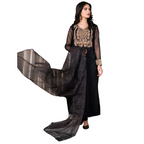 Black Organza Ensemble Suit