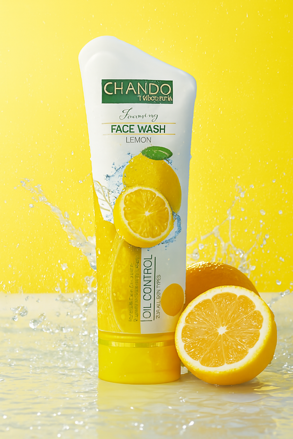 Chando Natural Foaming Face Wash Lemon – Oil Control & Refreshing Cleanser for All Skin Types (100g)