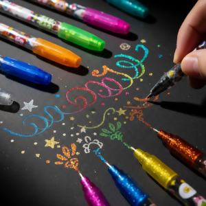 12 Colors Gel Pens Set – Glitter & Metallic