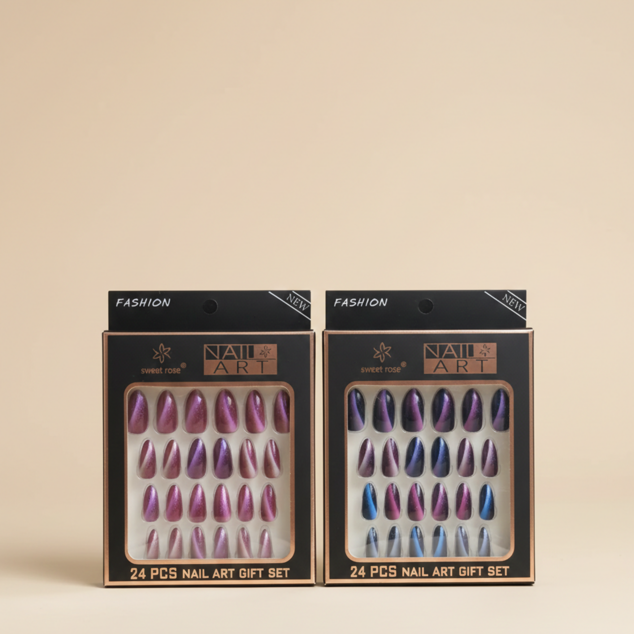24 Pcs Professional Manicure Artificial Nails –