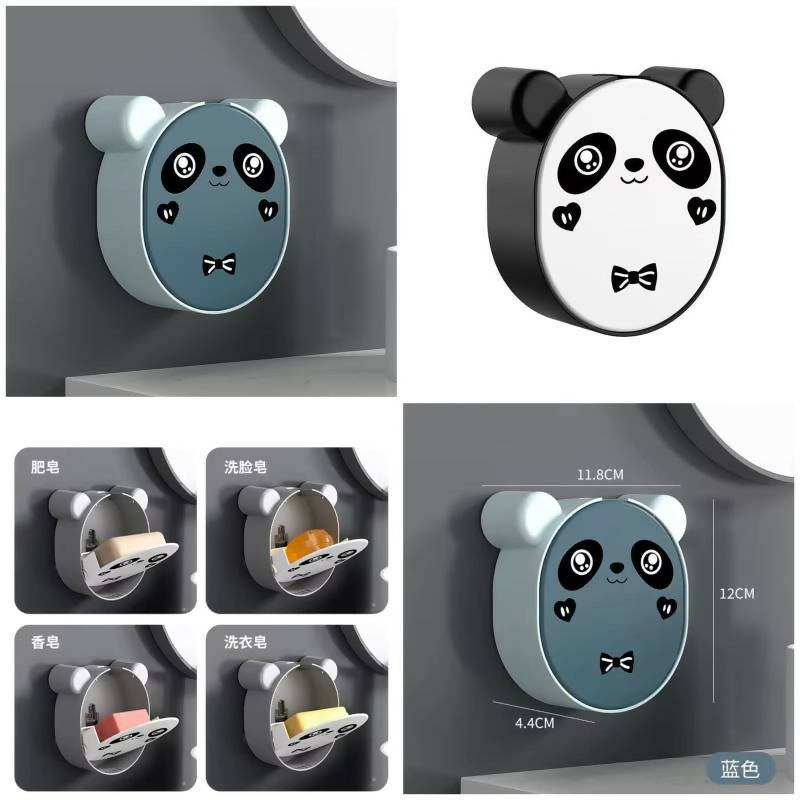 Wall Mounted Cute Panda Soap Dish Holder