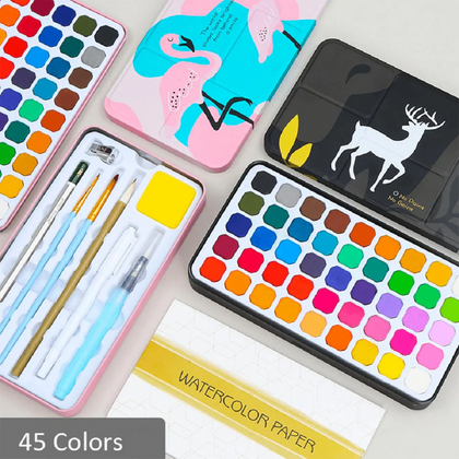 Flamingo Non-Toxic Solid Watercolors
