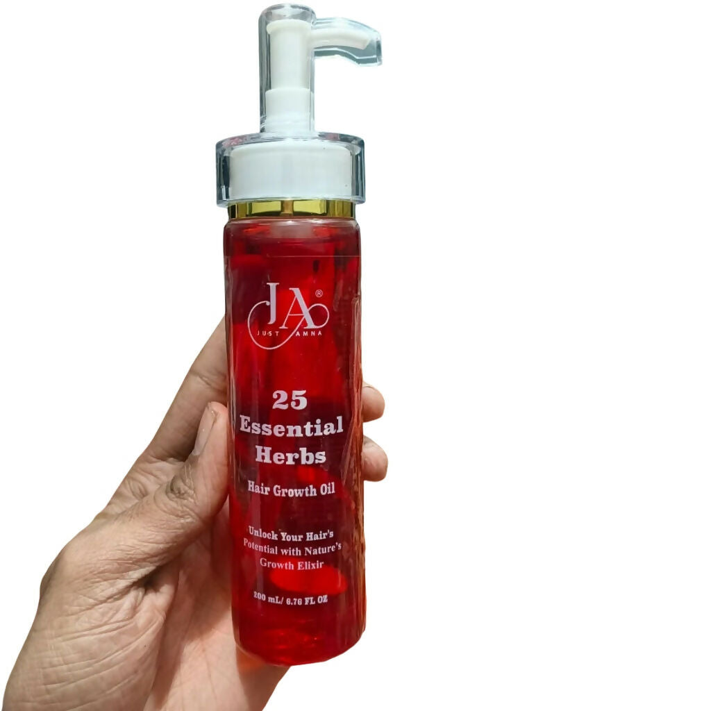 25 Essential Herbs Hair Growth Oil, Scalp Nourishment & Strengthening
