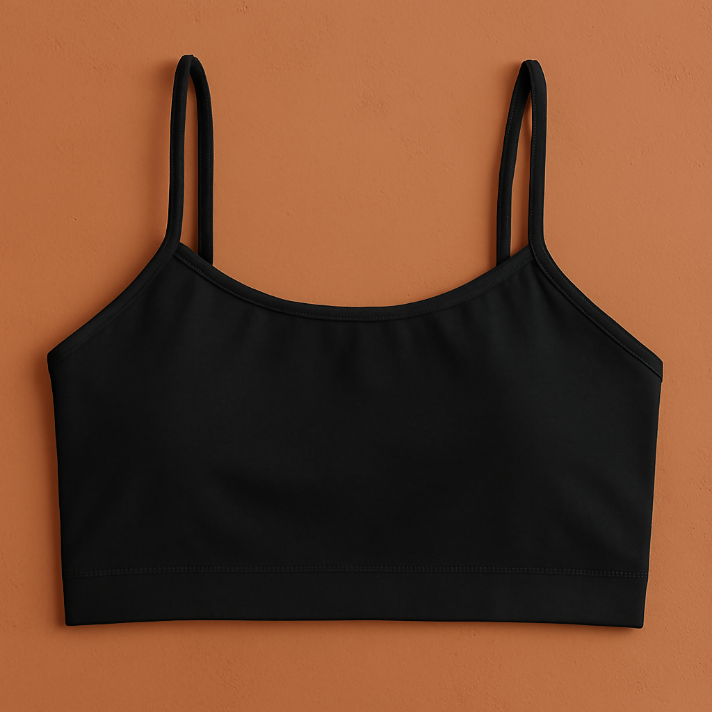 Teenagers’ Malai Non-Padded Bra – Soft, Lightweight & Comfortable Everyday Wear Lingerie, Plain Design in Black, Sizes 28, 30, 32