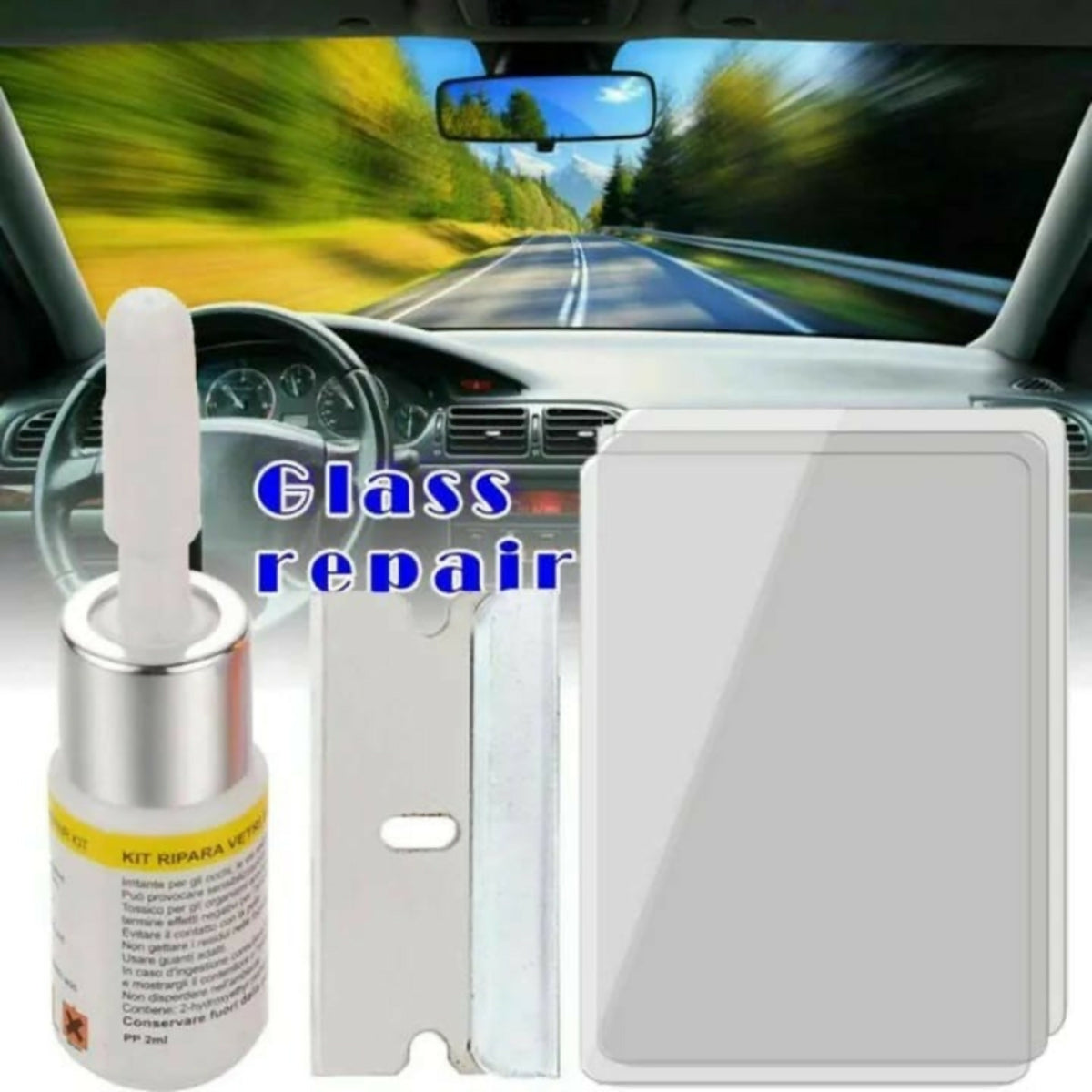 Windshield Crack Repair Kit for Cars | Glass Chip and Small Crack Repair Tool | Random Color