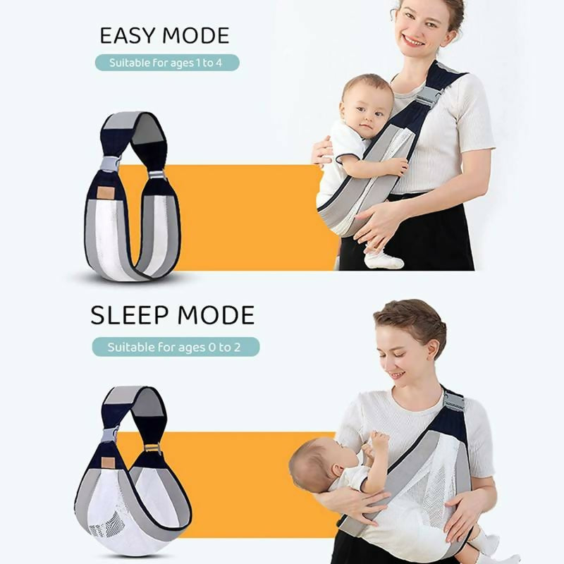 Baby Carrier, Ergonomic Baby Strap one Shoulder Labor-Saving Polyester Baby Half Wrapped Sling (Random Color)