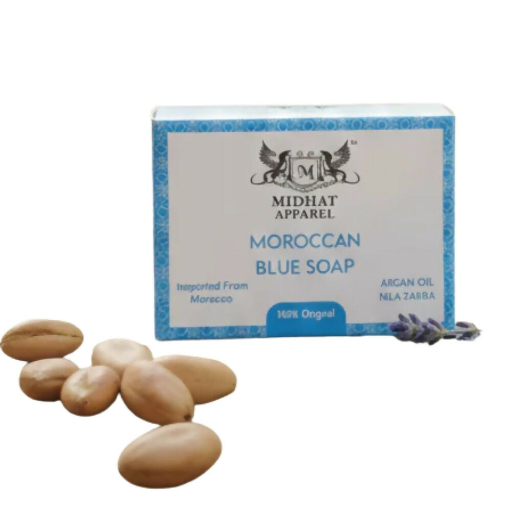 Moroccan Blue Soap, Argan Oil & Nila Zarka Infusion, for Daily Cleansing