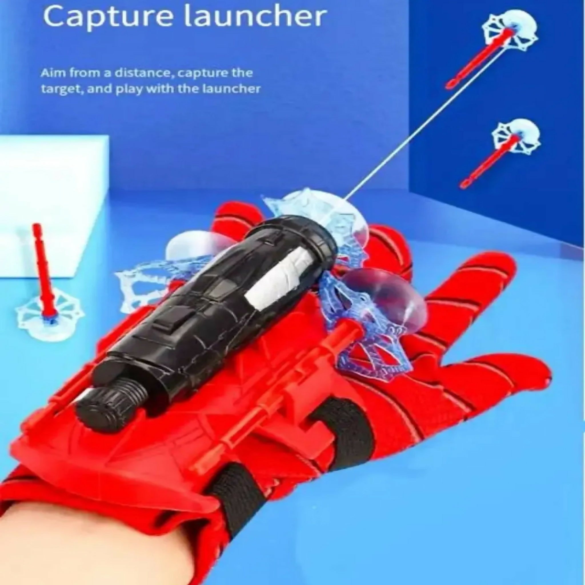 Spider-Man Web Dart Shooter for Kids | Spider Launcher Toy with or Without Gloves