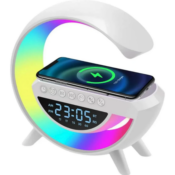 LED Light & Wireless Charger Table Lamp, Bluetooth Speaker, HiFi Sound Quality