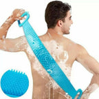 Silicon Bath Body Brush, Exfoliating Body Scurb Brush with Soap Dispenser, 2 in 1 Ultra Soft Bath Sponge Shower Brush and Body Massager, Baby Shower Brush, Shampoo and Gel Dispenser, Loofah Brush, Body Cleaning Scrubber for Man, Women and Children