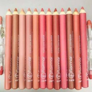 Set of 12/6 Pcs Matte Nude Colors Lip Liners Pigmented Lip Pencils