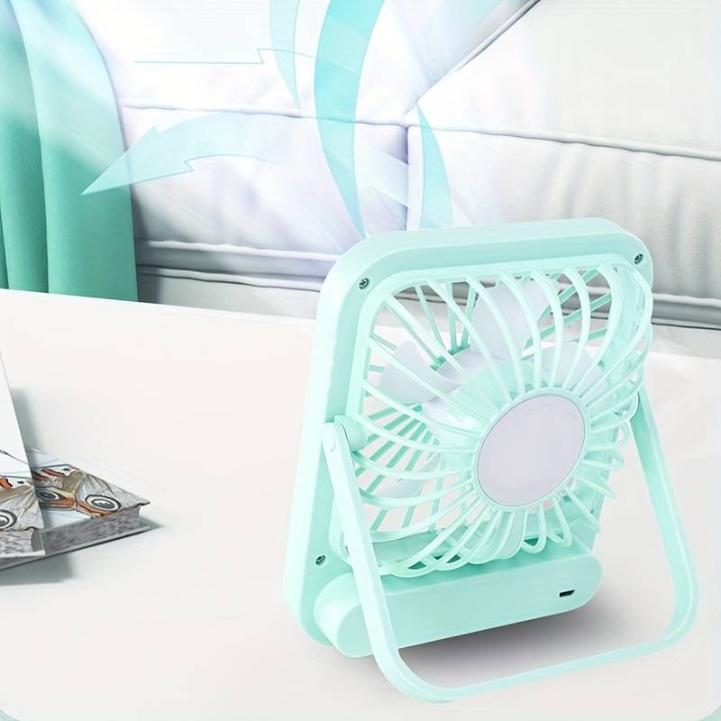 Fan, Touch Sensor Portable Rechargeable Mini Desk with 3 Speed Airflow