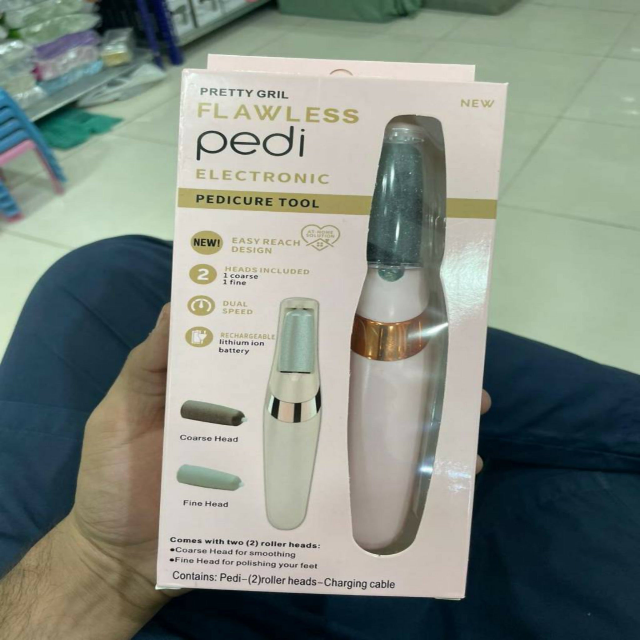 Rechargeable Foot Callus Remover with Extra Head – Electric Foot Pedi Grinder for Smooth, Soft Feet