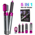 5 in 1 Hot Air Brush Styler, Dryer Straightener Curler Combo, for Women