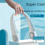 Portable Bladeless Neck Cooler – USB Rechargeable 360° Neck Fan | Hands-Free Personal Cooling