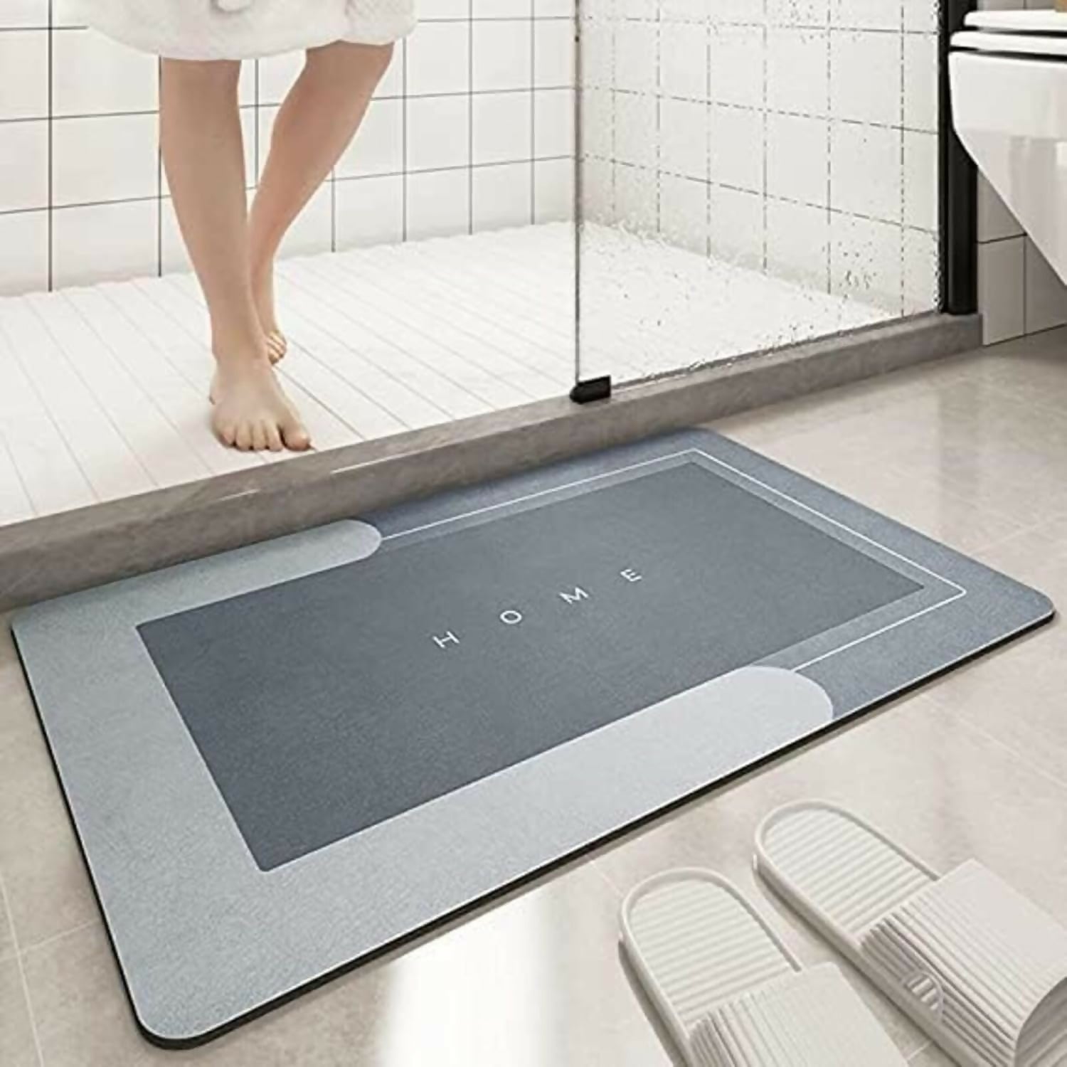 Best Quality Quick-Dry Non-Slip Home Mat – Absorbent, Washable Square Floor Mat for Bathroom, Kitchen & Entryway – Random Color