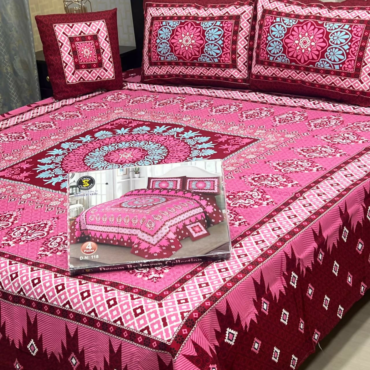 3 D PANAL BEDSHEET CRYSTAL COTTON
