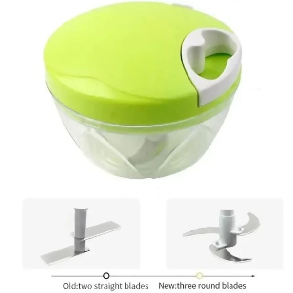 Manual Mini Hand Pull Food Chopper | Spin Cutter Vegetable & Fruit Chopper | Food Processor for Onion, Garlic, Salad & Kitchen Use