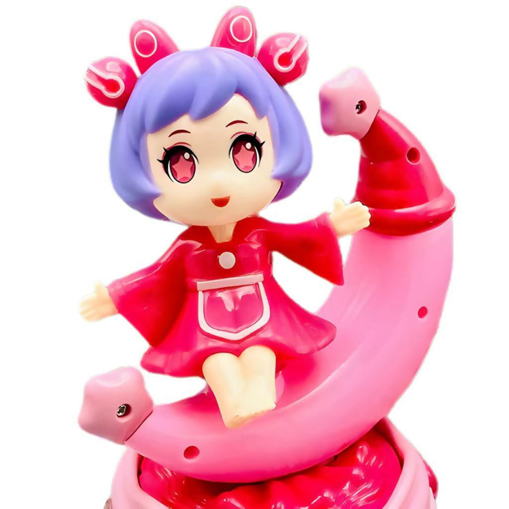 Rotate Moon Doll Toy, Music & Light Features, for Kids’ Playtime