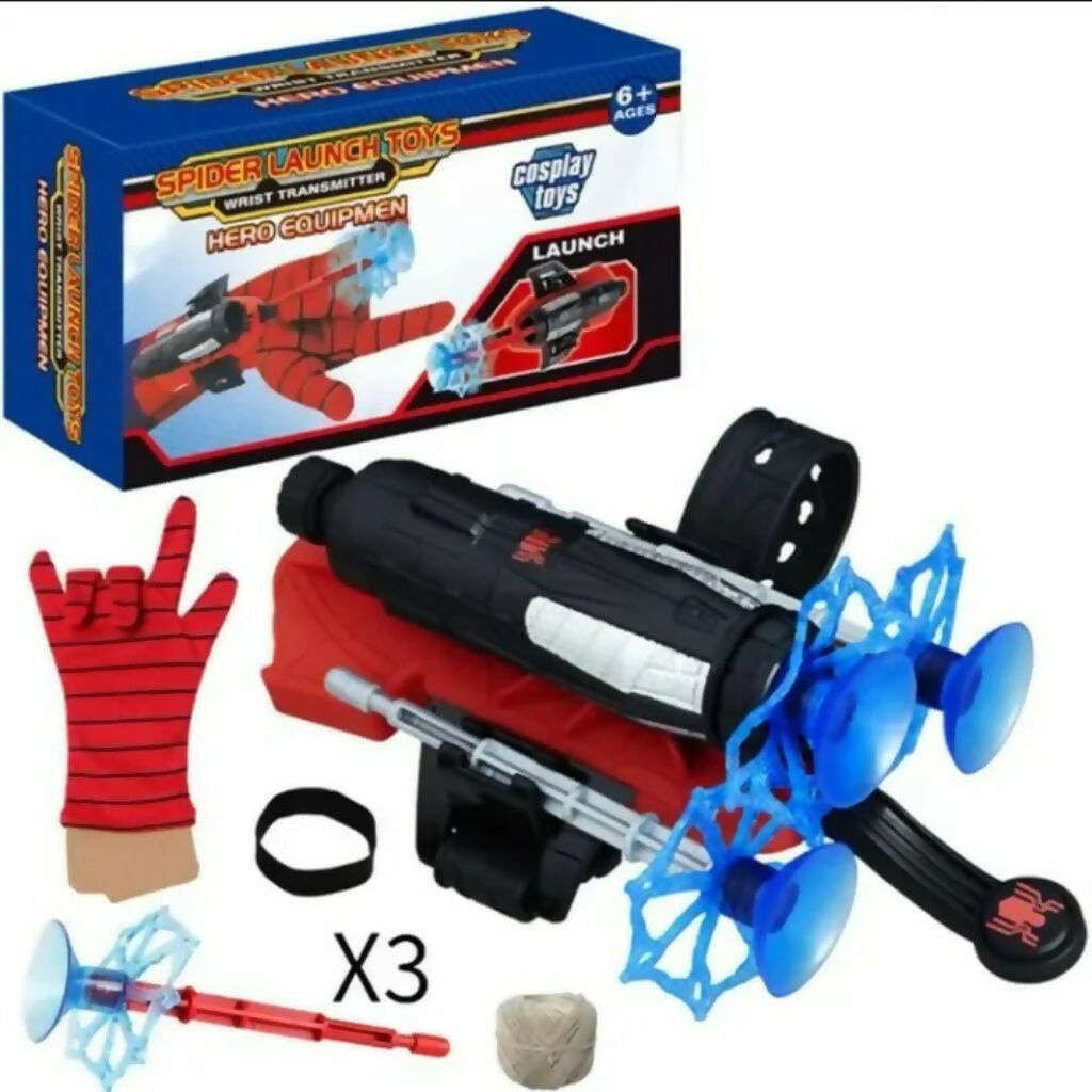 Superhero Shooter Gloves Toy, Soft Bullet Launcher Set, for Kids
