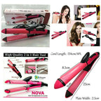 2-in-1 Hair Styler, Straightener & Curler, Quick Heat, for All Hair Types
