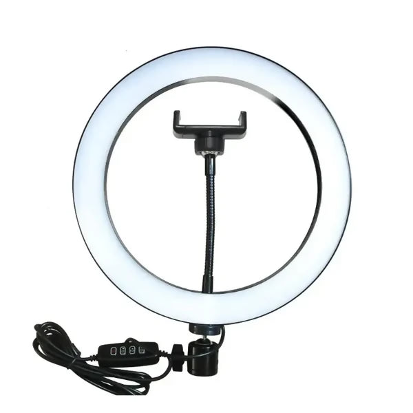 MJ36 RGB LED Ring Light 36cm with 16 Colors, Brightness Control & Phone Holder