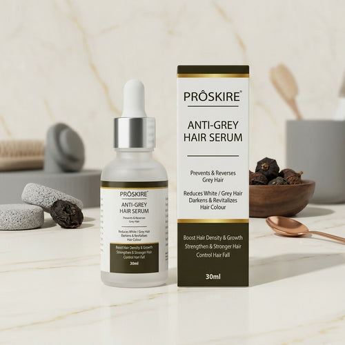 Proskire Anti-Grey Hair Serum 30ml Reduces White Hair - Darkens & Revitalizes Hair Color